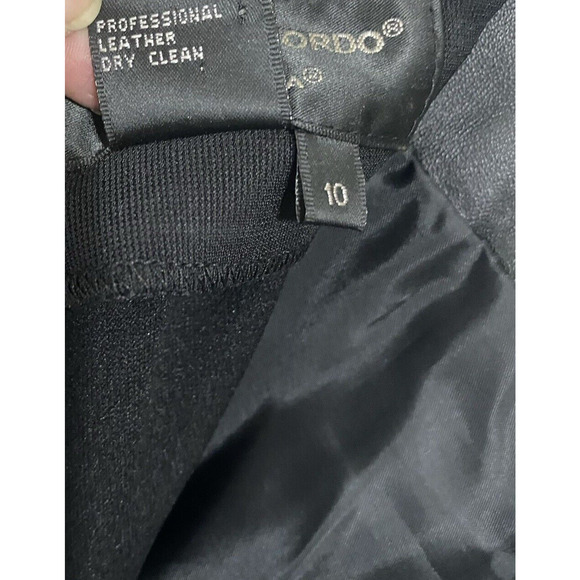 Colette Mordo Leather Blend Pants Womens Sz 10 Black Classy Elegant - SEE NOTE - Picture 5 of 7